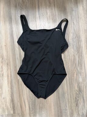 Nike Women’s Black One-Piece Swimsuit deep open back